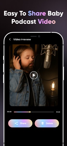 Baby Podcast : AI Talk Video iPhone screenshot