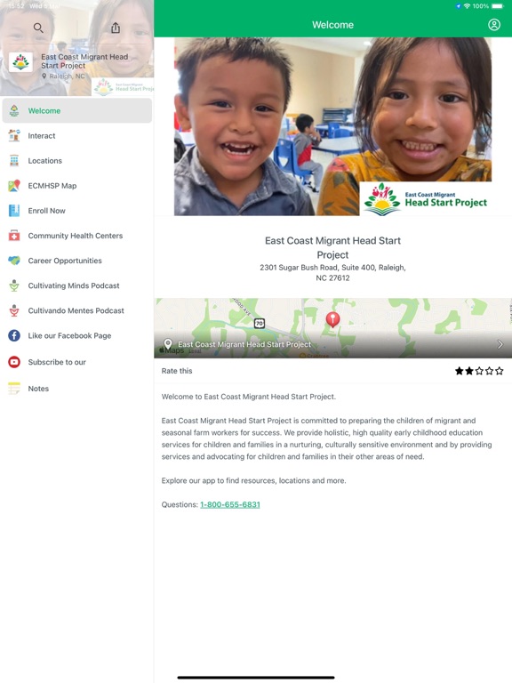 East Coast Migrant Head Start app screenshot