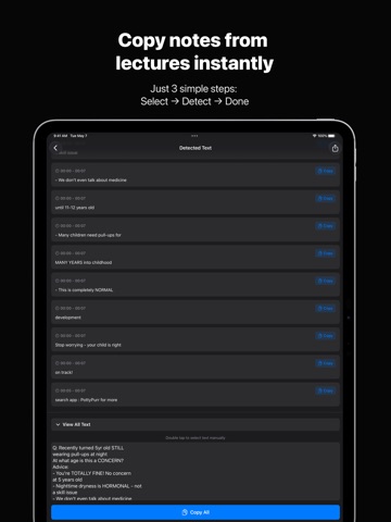 Extract Text From Video: OCR iPad screenshot
