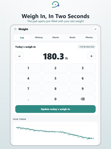 Weight Tracker: Daily Weigh In iPad screenshot