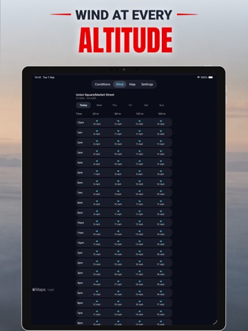 Drone & UAV Forecast, Weather iPad screenshot