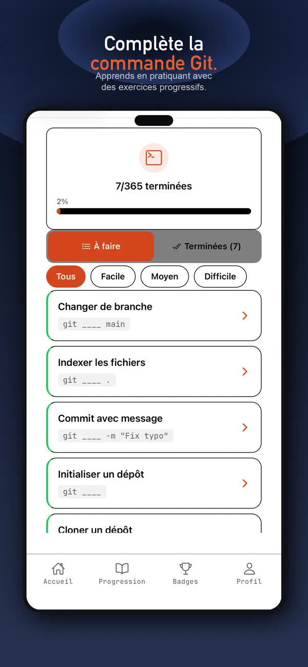 #2. GitQuest — Learn Git (iOS) Ved: anais sparesotto