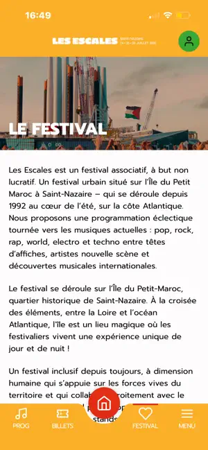 Les Escales 2026 iPhone screenshot 4