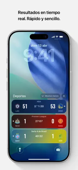 Captura de pantalla de Apple Sports en iPhone 1