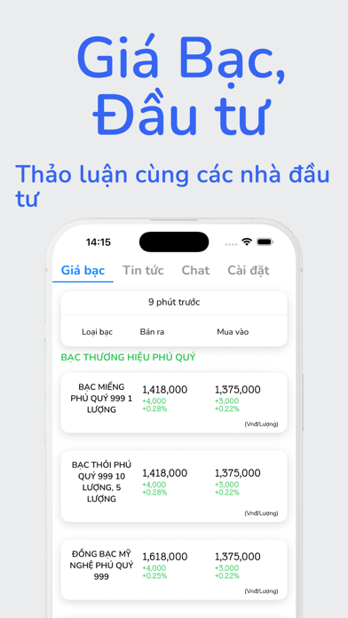 Giá Bạc Screenshot