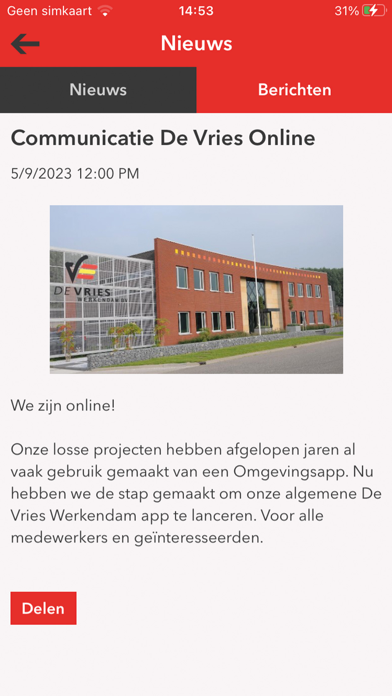 De Vries Communicatie Screenshot