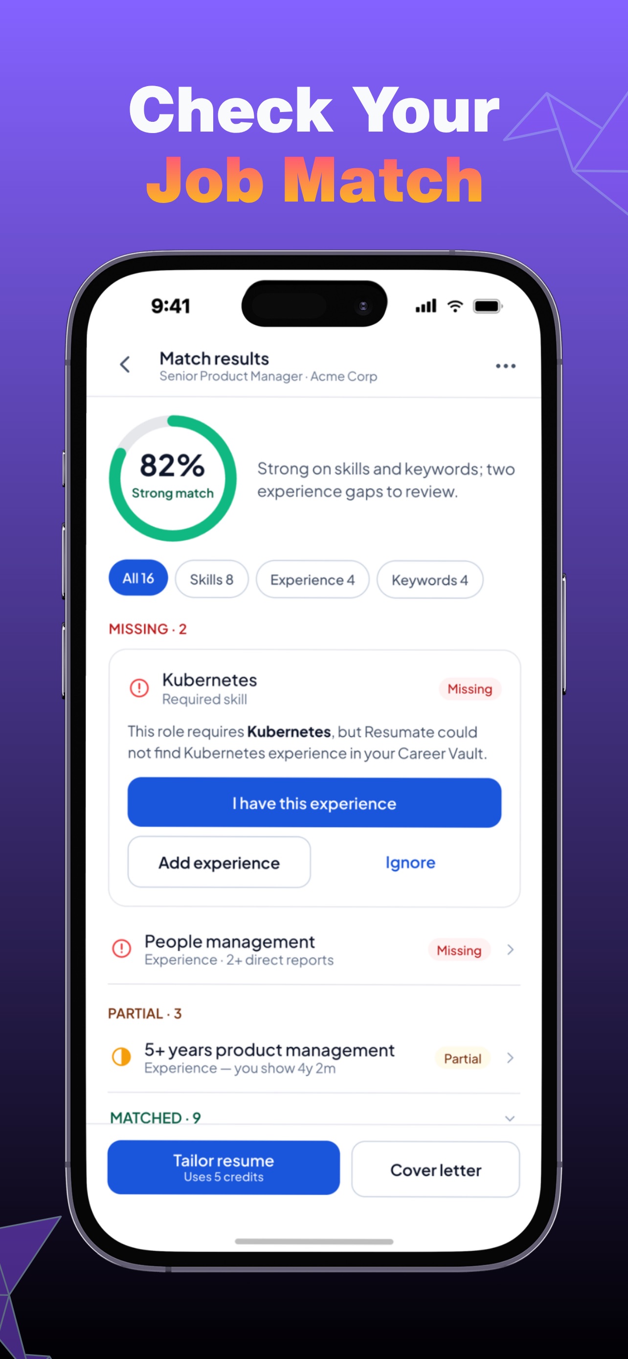 Screenshot 4 of AI Resume Builder: ResumateAI