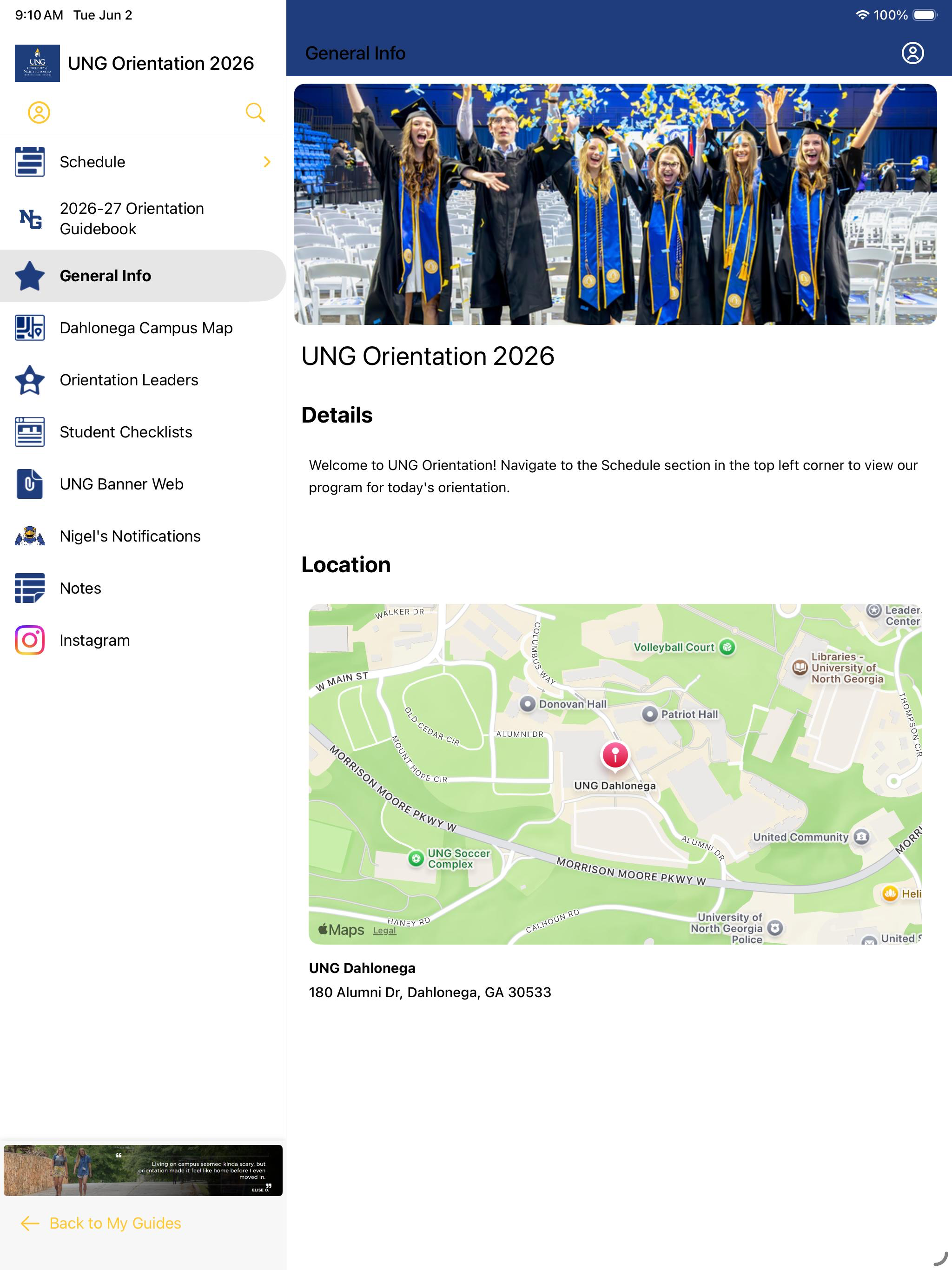 UNG Orientation screenshot 7
