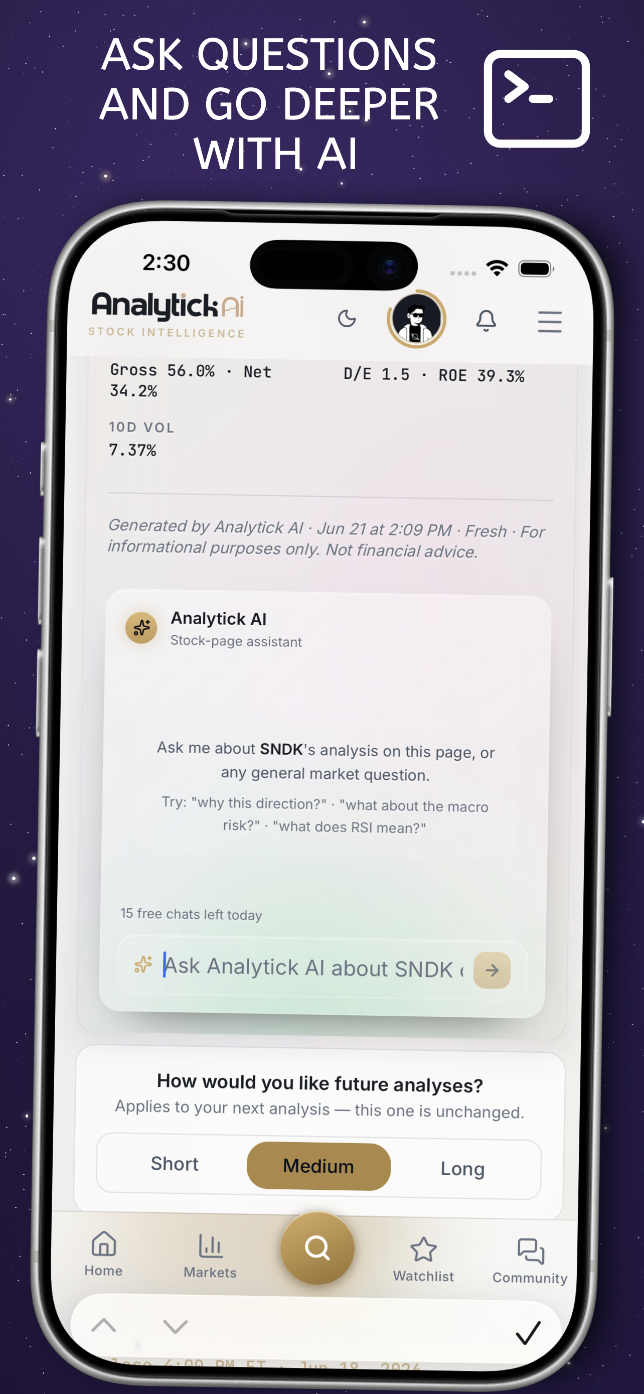 Analytick AI Stock Analysis screenshot 4