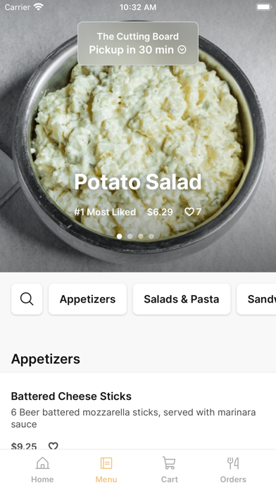 The Cutting Board EST 1969 iPhone screenshot 2 - Food & Drink app