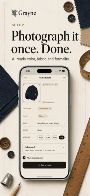 Grayne: Men's Outfit Planner screenshot 4