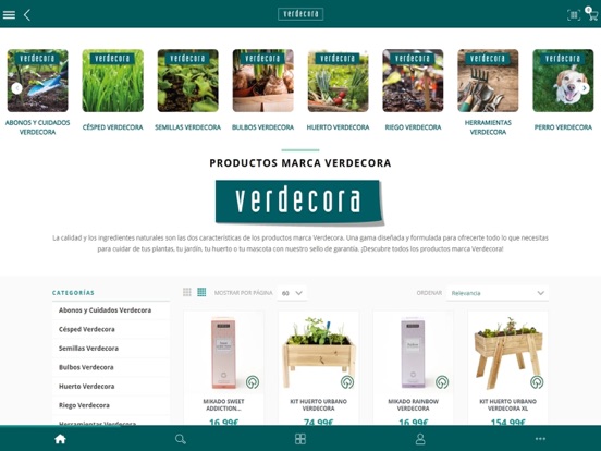 Verdecora: Todo para tu jardín iPad screenshot 4 - Shopping app