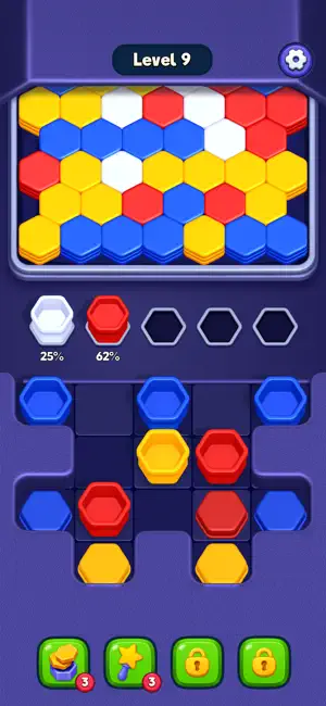 Hexa Fall: Color Sort screenshot 3