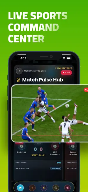 EMZ Sports: Live Match Tracker iPhone screenshot 1