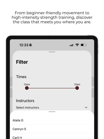 ONE Pilates App iPad screenshot