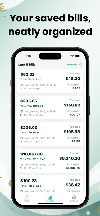 TipSplitCal - Tip Calculator Screenshot 4 of 4