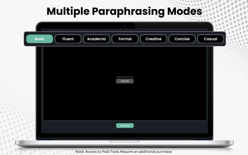 Paraphrase: AI Rewrite Tool Screenshot