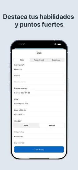 Captura de pantalla de Creador De Top Curriculum en iPhone 2