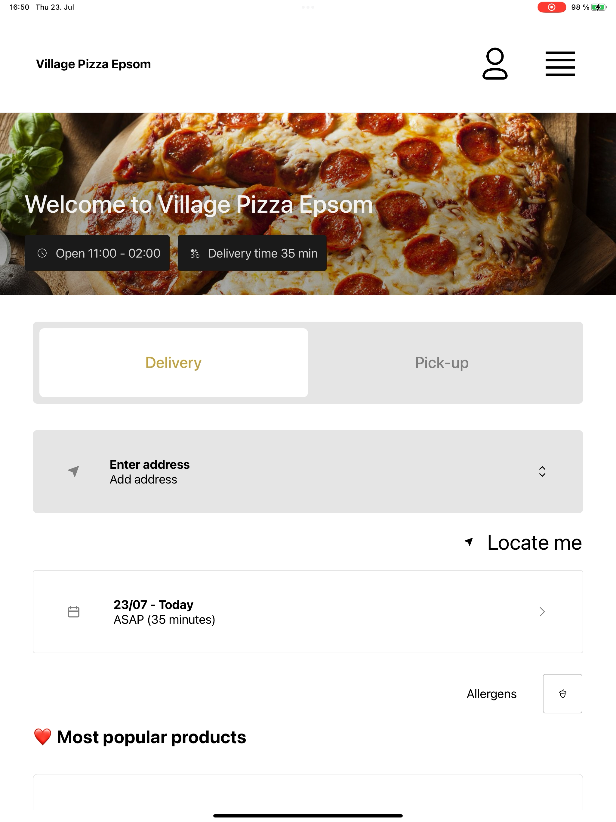 Village Pizza Epsom UK screenshot 13