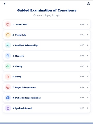 Catholic Confession Guide iPad screenshot