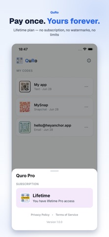 QR Code Generator - QuRo screenshot