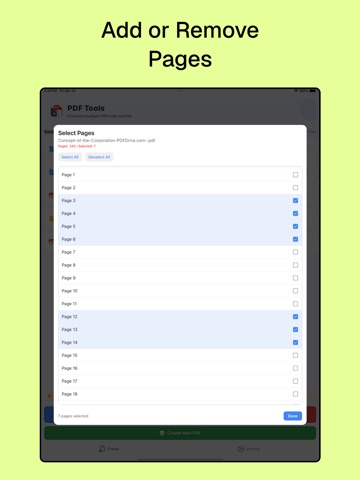 PDF Merge: small pdf converter iPad screenshot