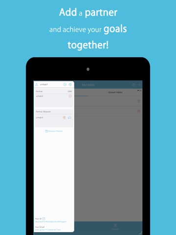 UrHabits: Shared Habit Tracker iPad screenshot