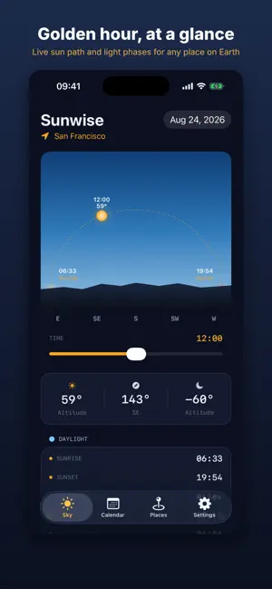 Sunwise: Golden Hour, Sun Path screenshot 1