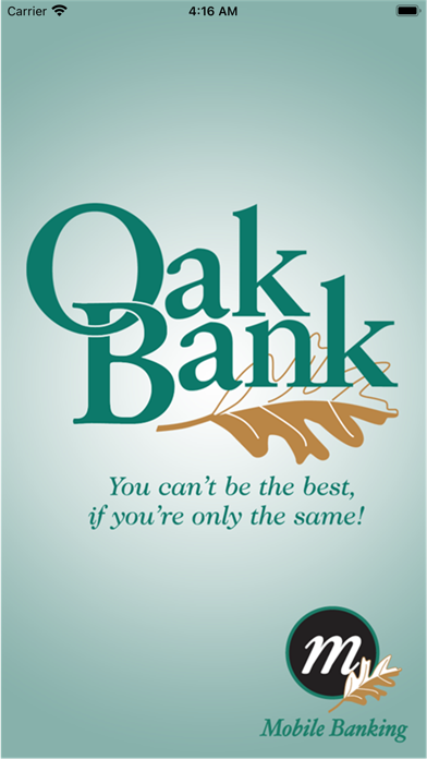 Oak Bank Mobile Banking Screenshot 1 of 7