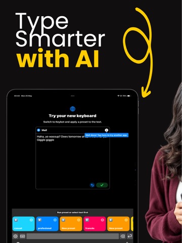 AI Keyboard Assistant - Keybot iPad screenshot