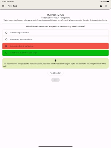 Cardiac Rehabilitation Test iPad screenshot