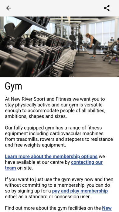 New River Sport and Fitness Screenshot