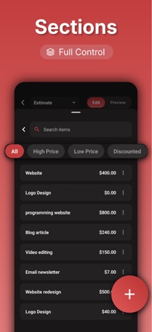 Estimate Maker - Business Cost iPhone screenshot