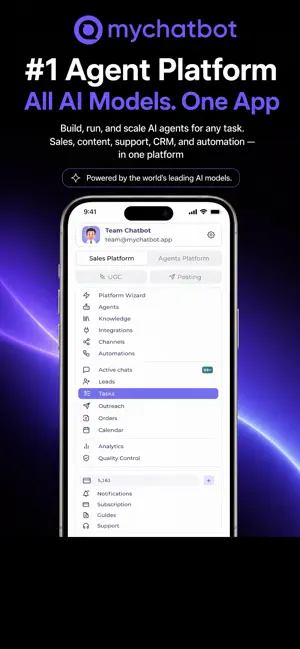 MyChatBot AI Agent Platform screenshot 1