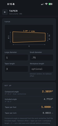 Calculate CNC: Lathe G-Code Screenshot 8 of 10