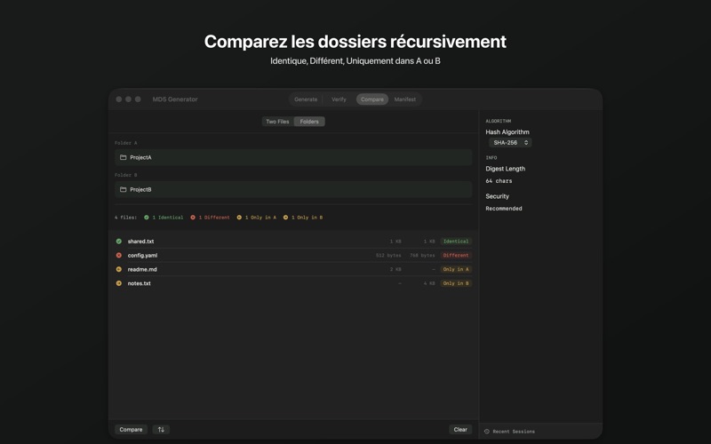 Screenshot #3 pour MD5 Generator - Hash Tool