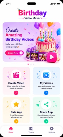 Birthday Video  ‎ iPhone screenshot