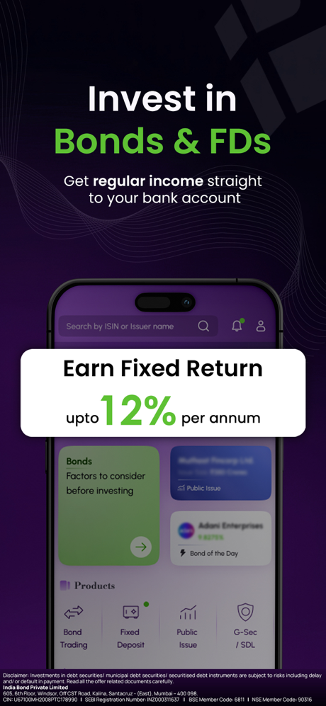 IndiaBonds:Invest in Bonds/FDs screenshot 1