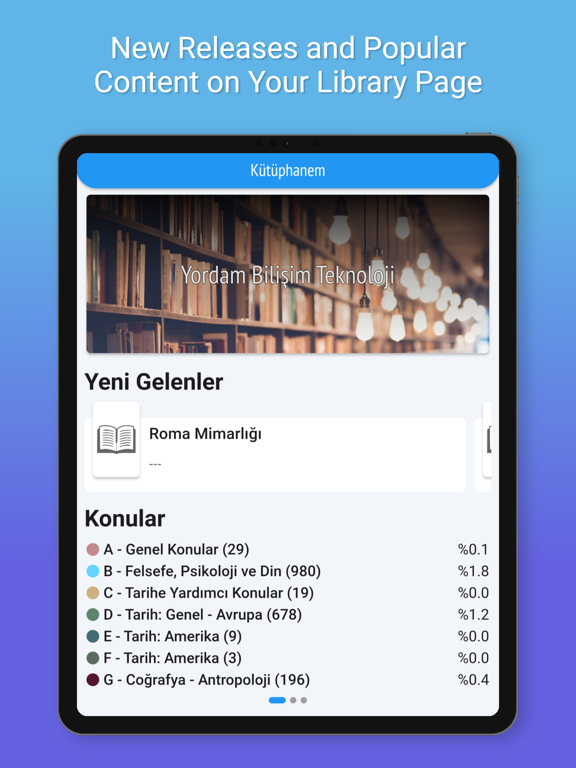 Cep Kütüphanem iPad screenshot 4 - Education app