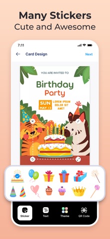 Invitation Maker - Invites4U iPhone screenshot