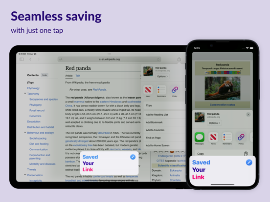 Plinky: Easily Save Links iPad screenshot 2 - Productivity app