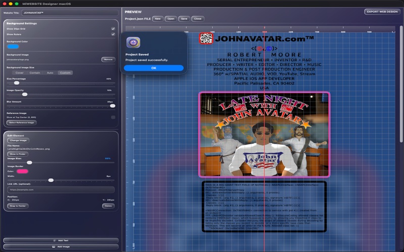 MiWEBSITE Designer screenshot