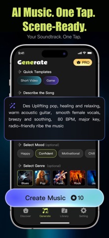 Pluum - AI music player iPhone screenshot