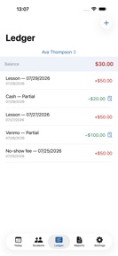 Lesson Attendance & Tuition screenshot