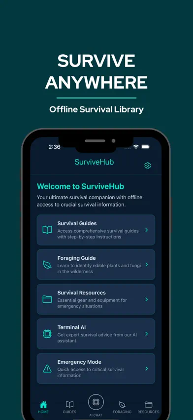 SurviveHub - Survival guide screenshot 1