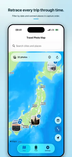 Travel Photo Map: Trip Album screenshot 1