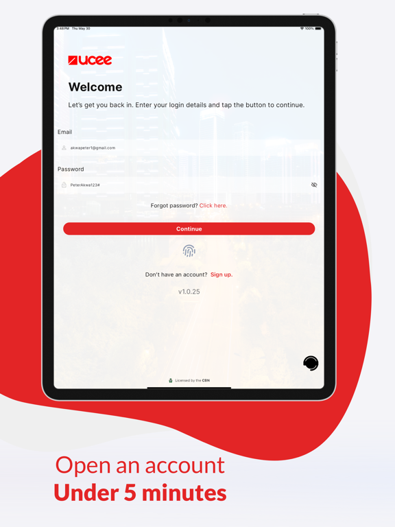 Ucee iPad screenshot 2 - Finance app