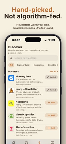 Junco: Newsletter Reader Screenshot 3 of 6