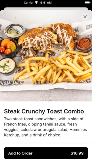 Hommies To Go iPhone screenshot 3 - Food & Drink app