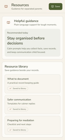 Calm Co-Parenting iPhone screenshot